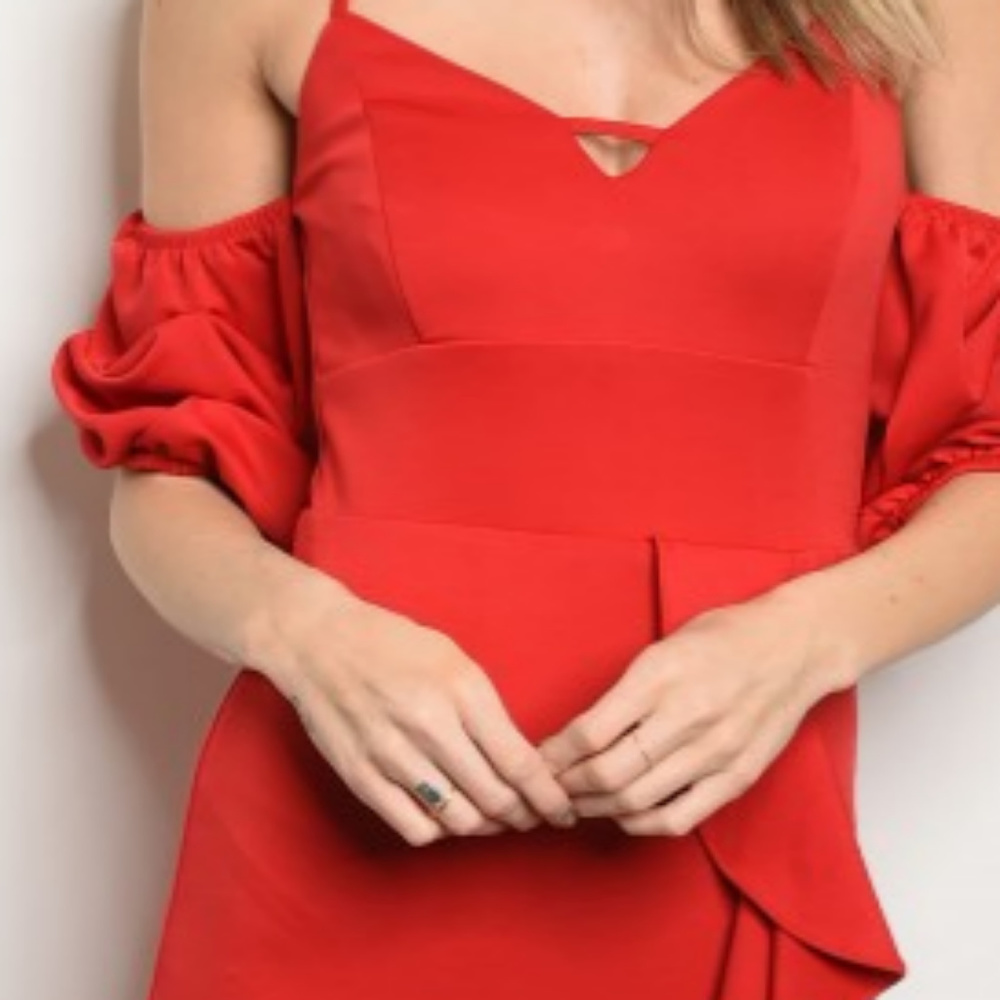 SEXY RUFFLE COCKTAIL PARTY DRESS @LAST TWO - Picture 2 of 5